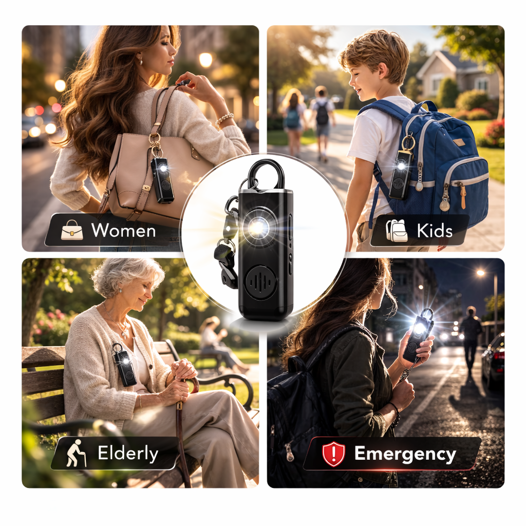Avondally Rechargeable Personal Safety Alarm + Strobe Light